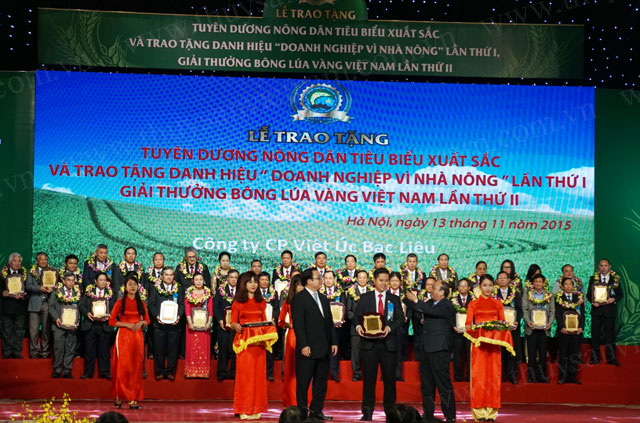 việt úc nhận giải thưởng bông lúa vàng việt nam 2015 - ảnh 1